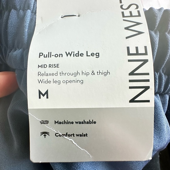 Nine west, wide pants, pull-in side leg, medium size M new - Picture 5 of 10